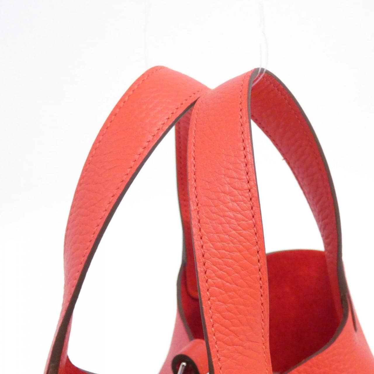 HERMES HERMÈS Picotin 056289CK Bag Clemence Rouge Clemence Leather - Thumbnail 4