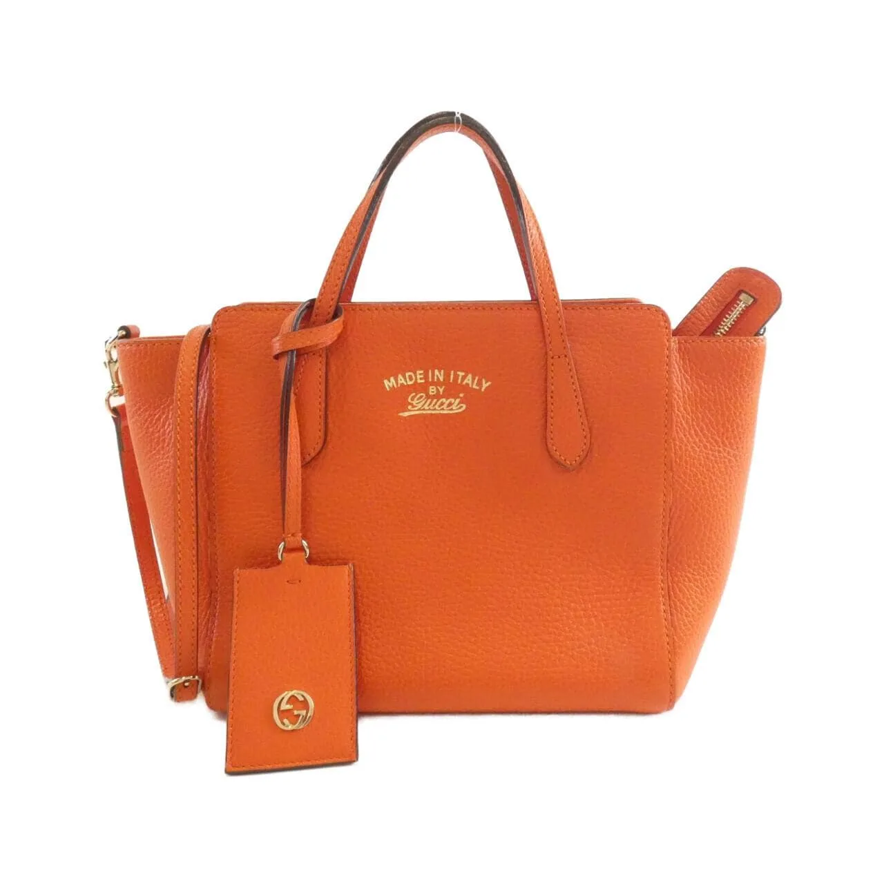 GUCCI 368827 CAO0C Handbag Leather Orange