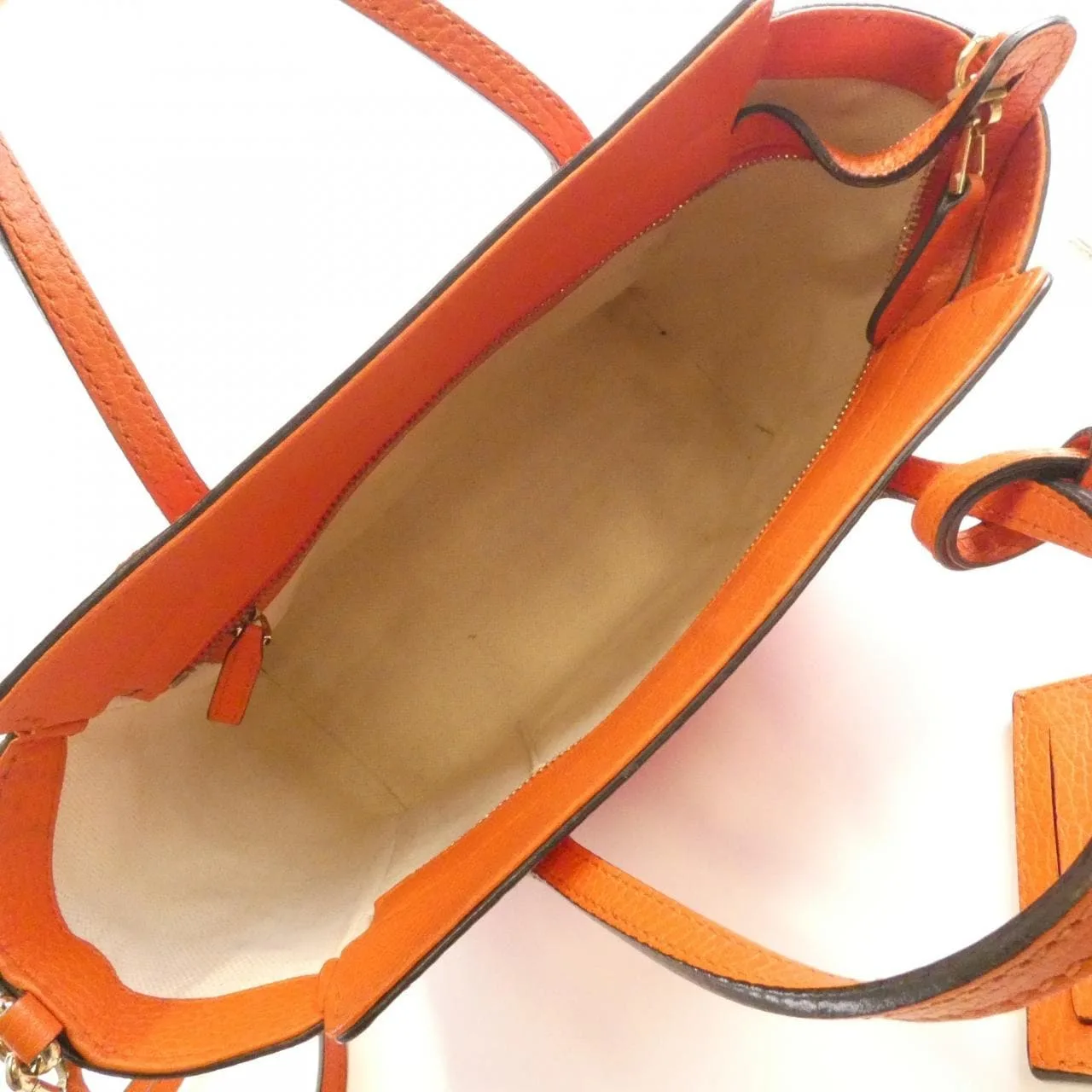 GUCCI 368827 CAO0C Handbag Leather Orange Leather - Thumbnail 8