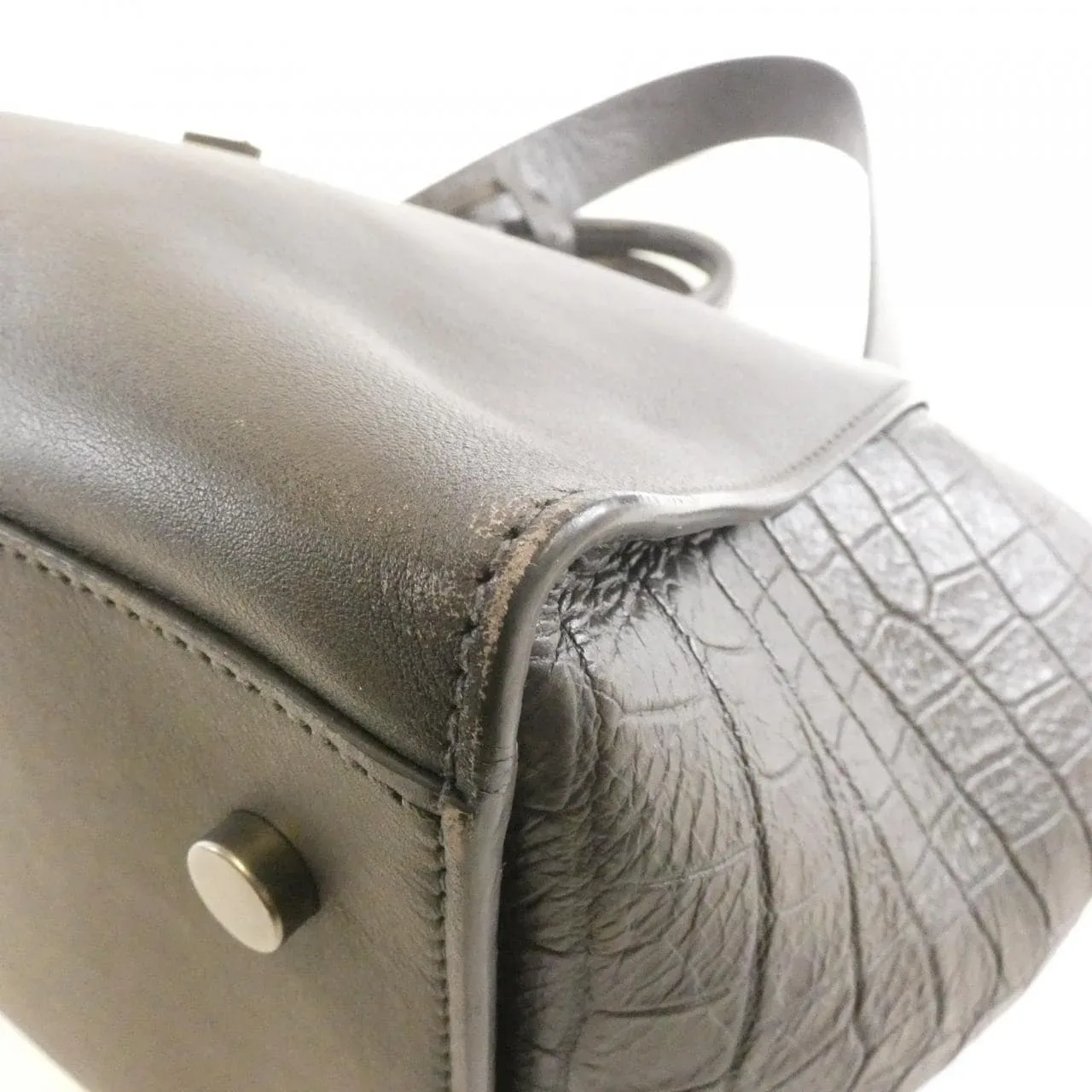 SAINT LAURENT 436832 Handbag Leather Grey Leather Rank B - Thumbnail 3