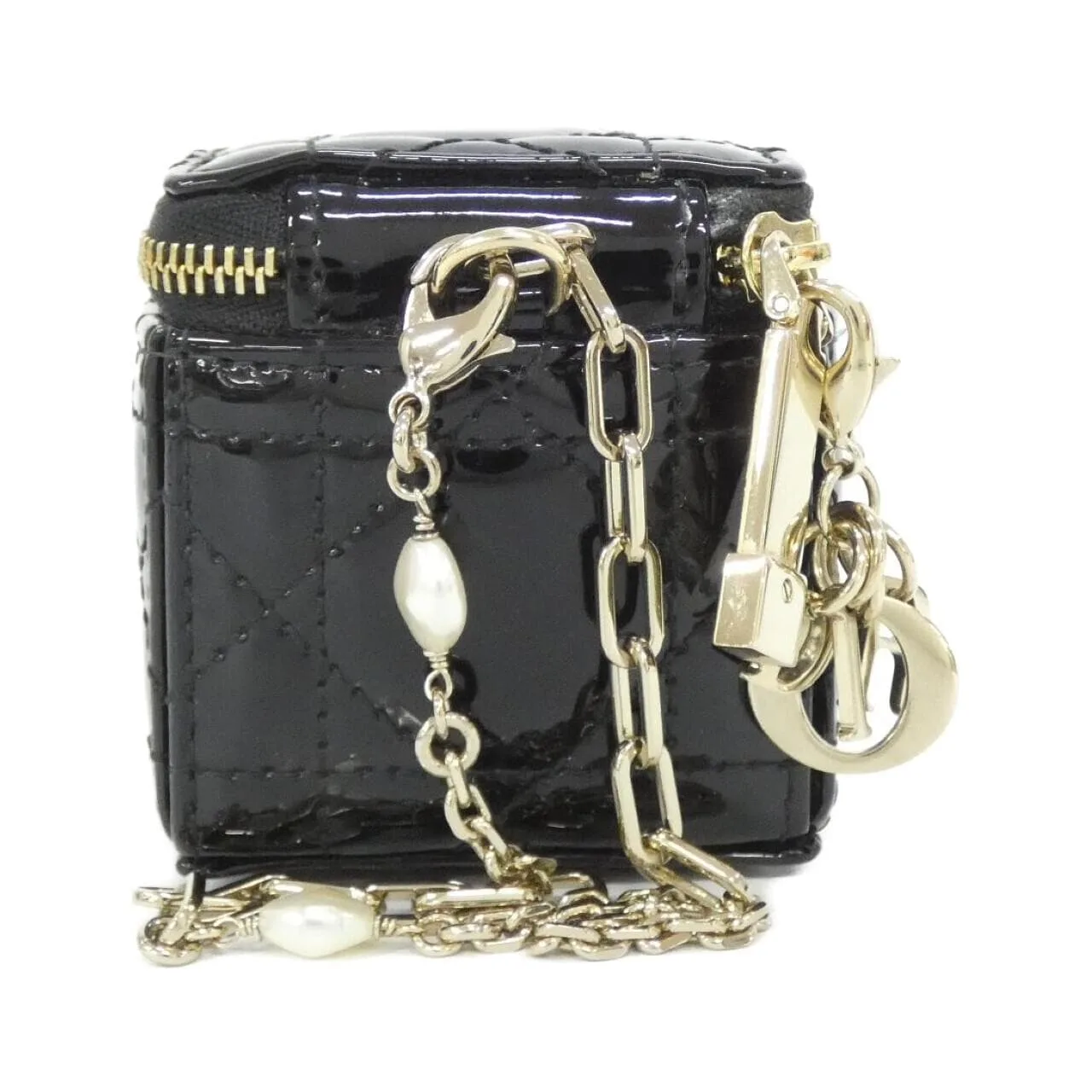 DIOR Lady Dior S0976OVRB Pouch Patent Leather Black Patent Leather Rank A - Thumbnail 2