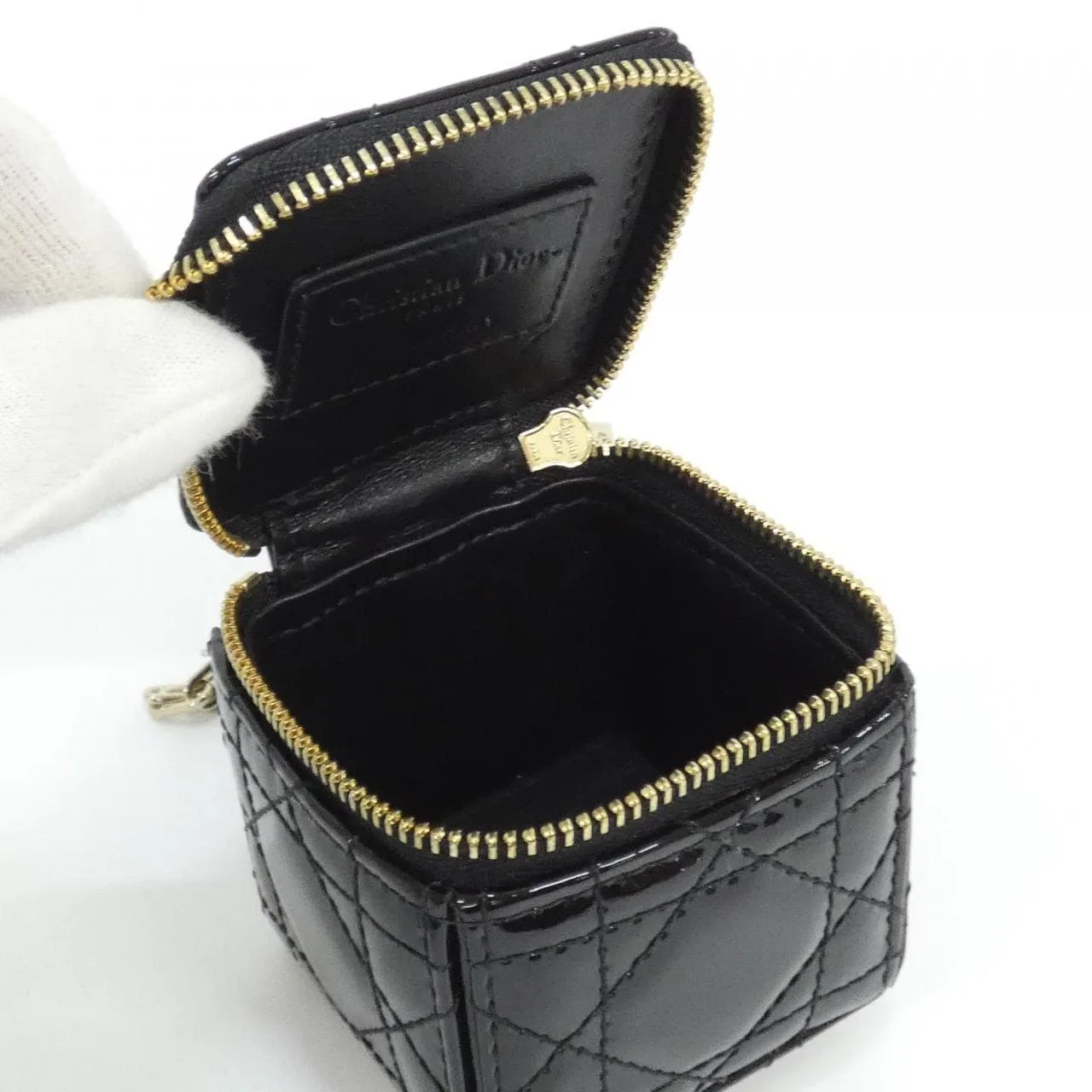 DIOR Lady Dior S0976OVRB Pouch Patent Leather Black Patent Leather Rank A - Thumbnail 7