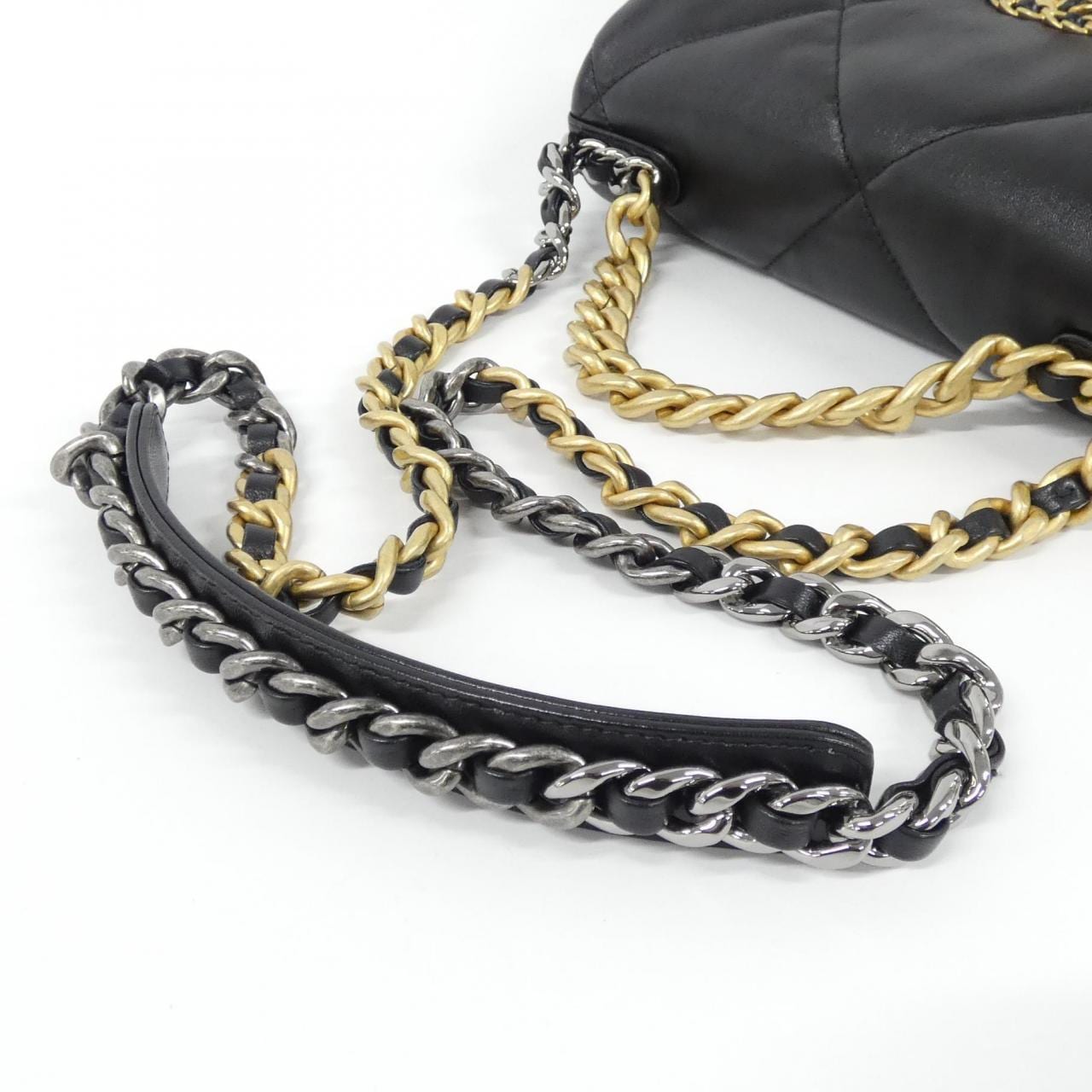 CHANEL Chanel 19 AS1160 Shoulder Bag Lambskin 黑色 羊皮 中古品A - 縮圖 5
