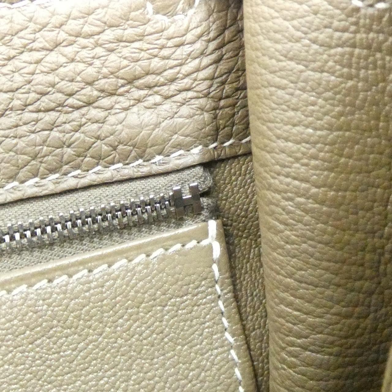 HERMES HERMÈS Kelly 028488CK Bag Clemence Etoupe Clemence Leather - Thumbnail 7