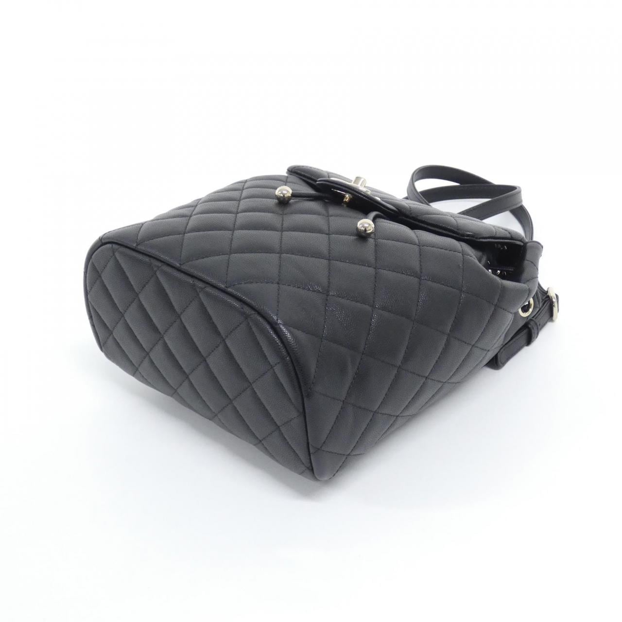 CHANEL AS4059 Backpack Grained Calfskin Black Grained Calfskin - Thumbnail 3