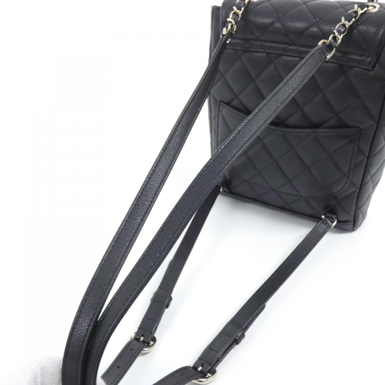 CHANEL AS4059 Backpack Grained Calfskin Black Grained Calfskin - Thumbnail 7