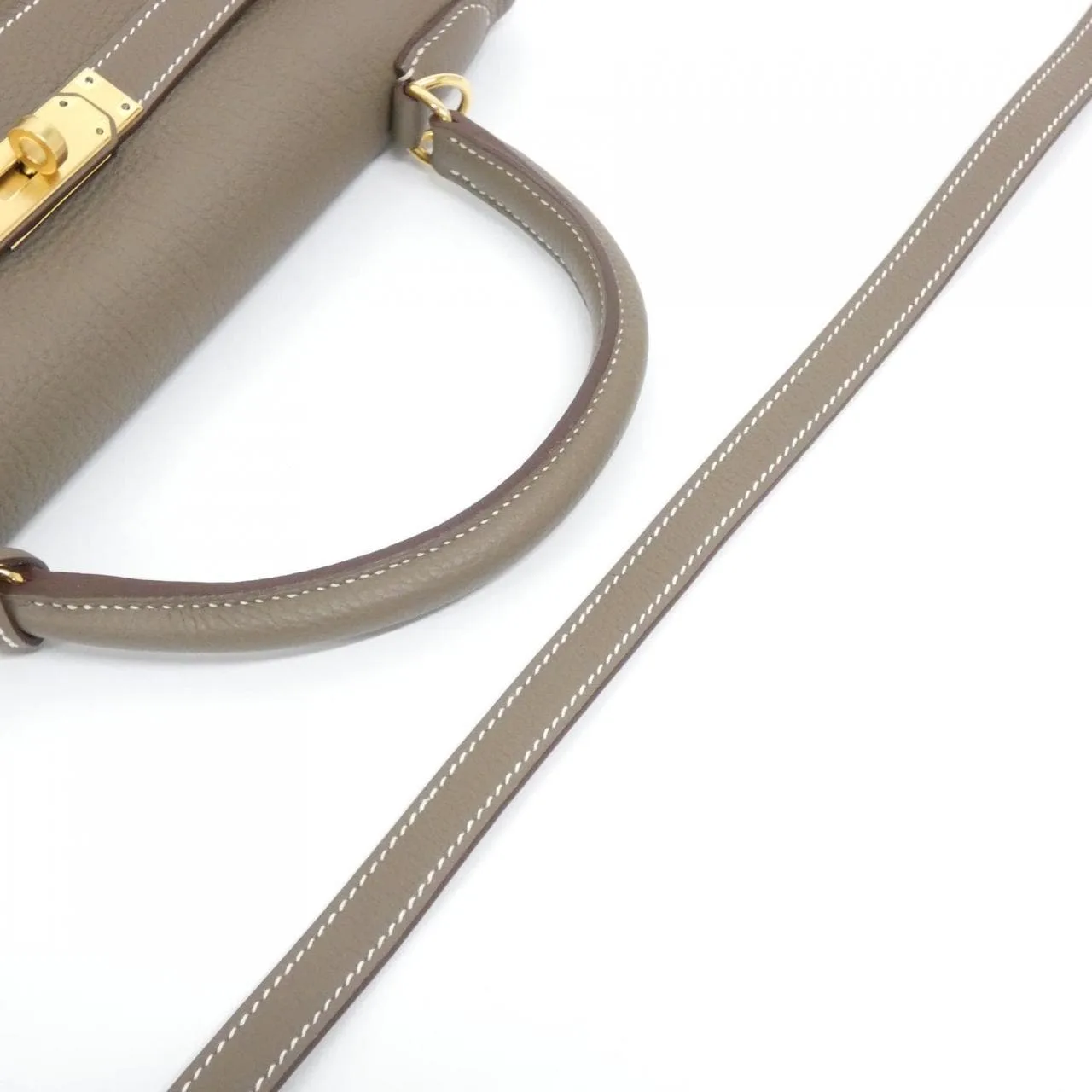 HERMES Kelly 027631CC Handbag Togo Etoupe Togo 牛皮 中古品A - 縮圖 6