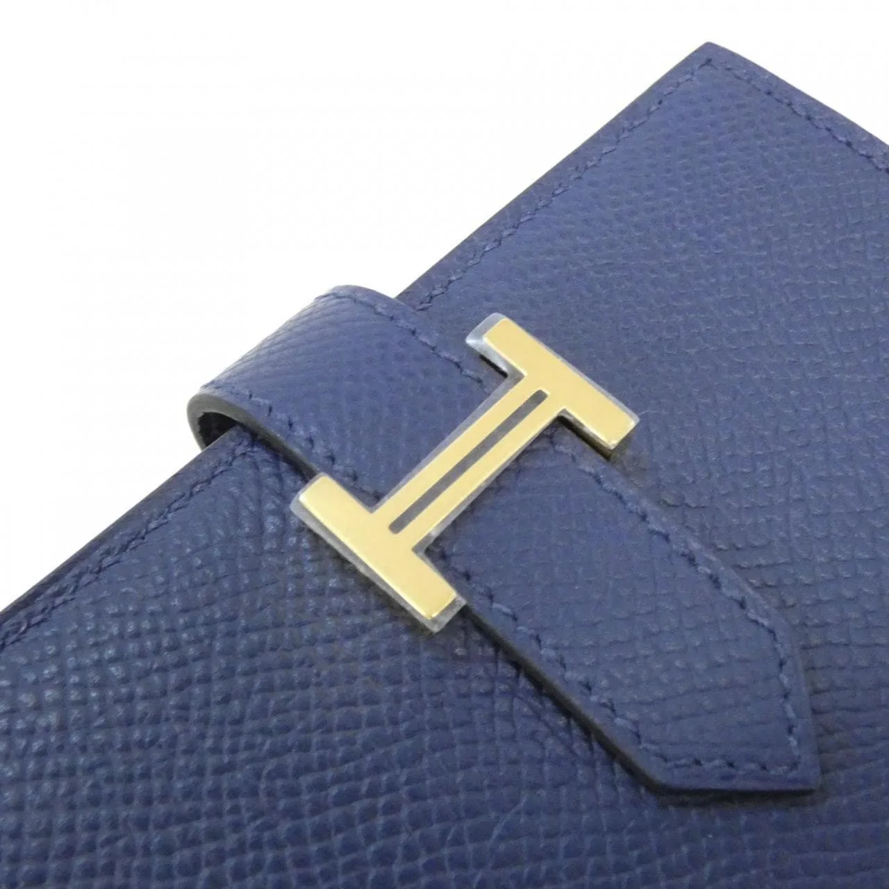 HERMES 039796CC Wallet Epsom Navy Epsom Leather Unused - Thumbnail 3