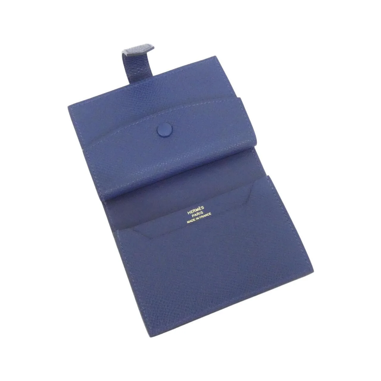 HERMES 039796CC Wallet Epsom Navy Epsom Leather Unused - Thumbnail 4