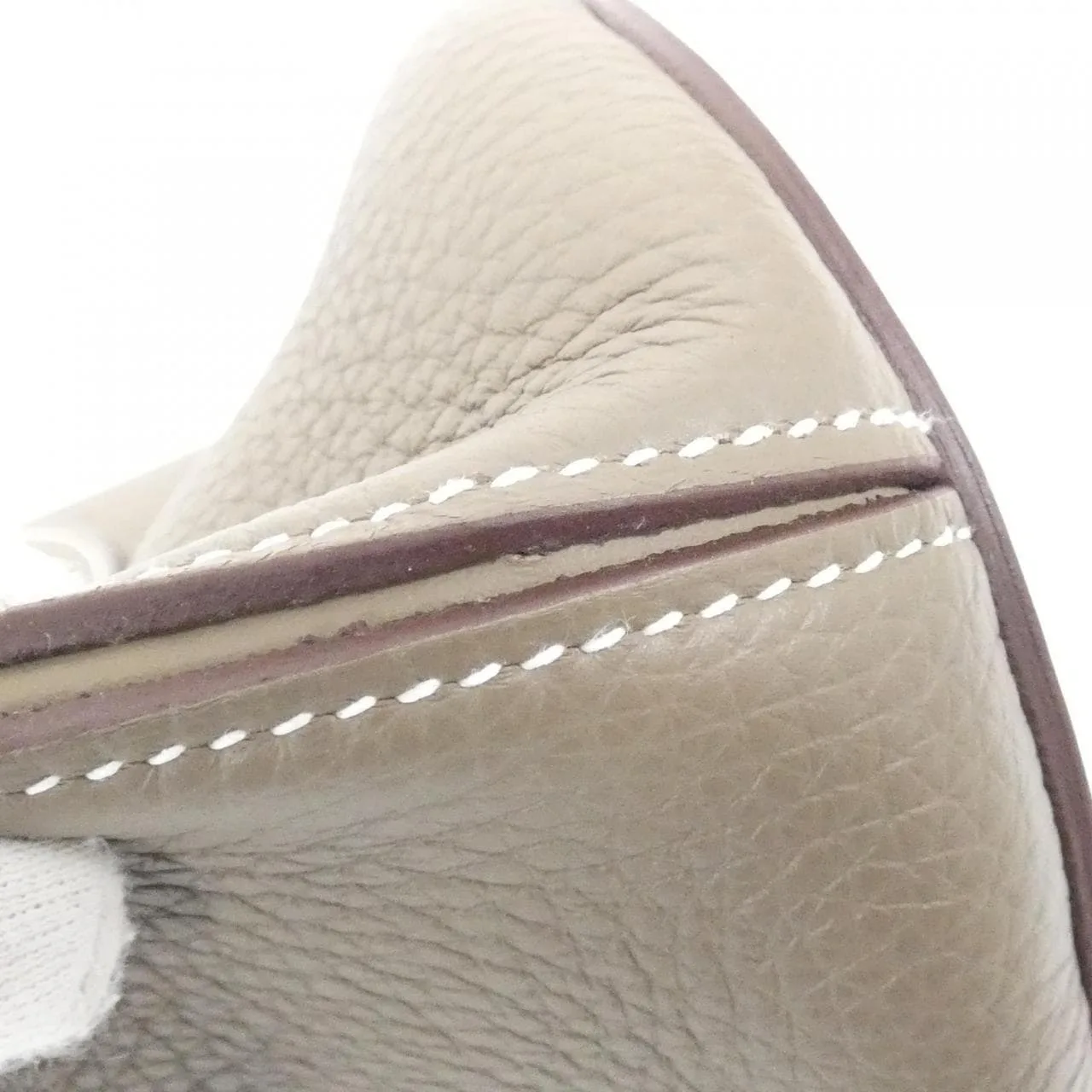 HERMES 084274CK Handbag Clemence Etoupe Clemence Leather Rank A - Thumbnail 3