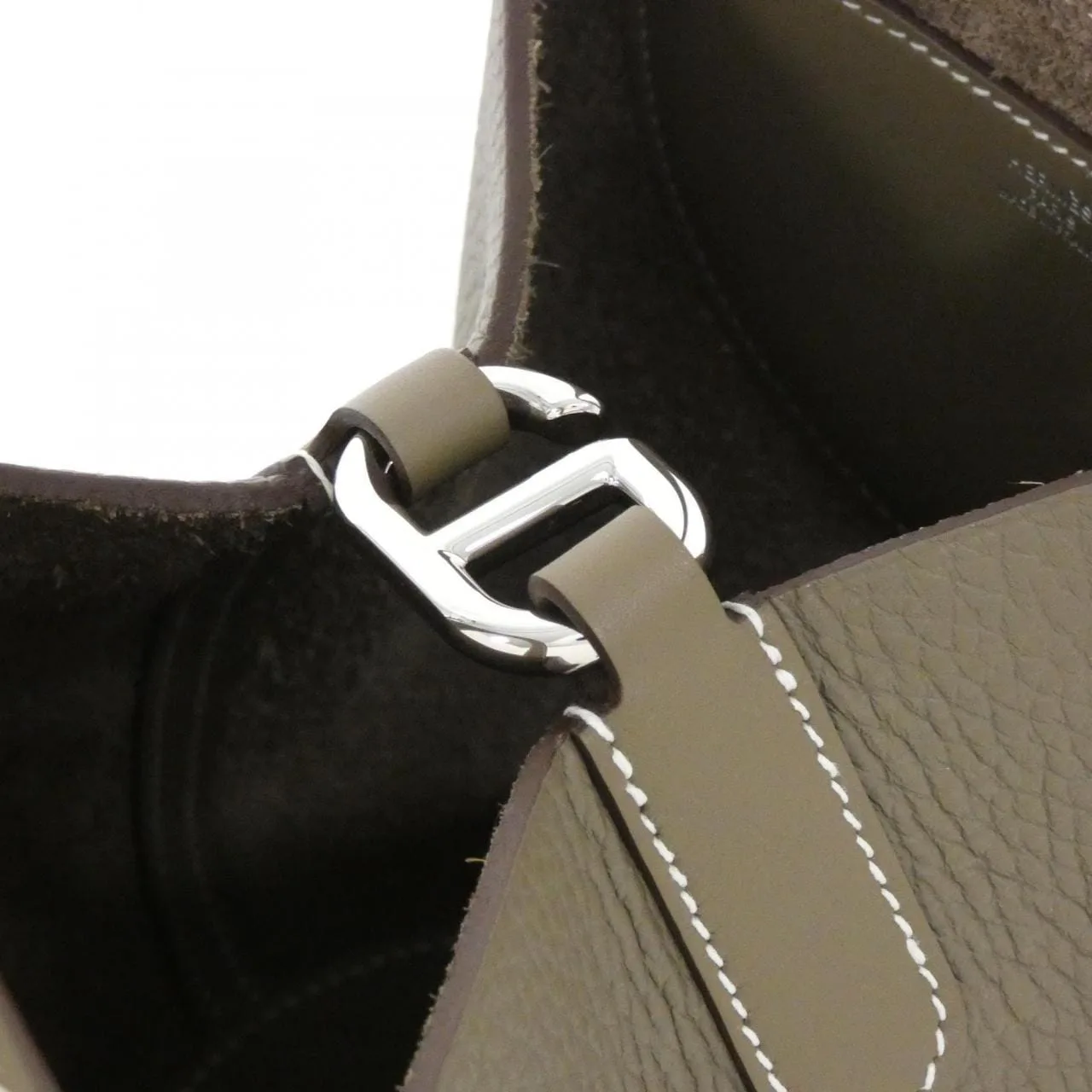 HERMES 084274CK Handbag Clemence Etoupe Clemence Leather Rank A - Thumbnail 4