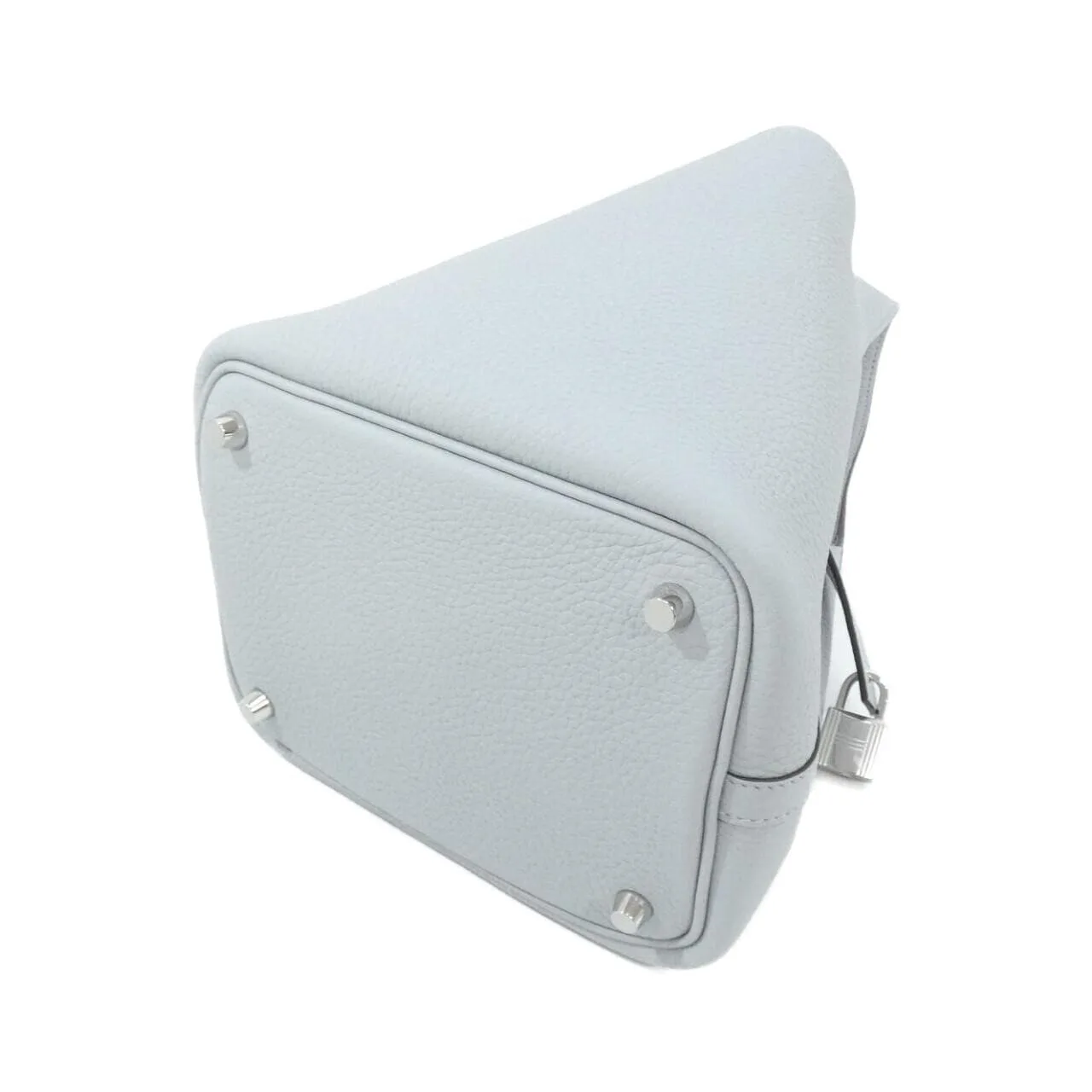 HERMES 056289CK Handbag Clemence Blue Clemence Leather - Thumbnail 2