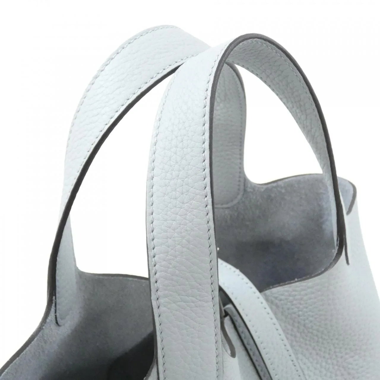 HERMES 056289CK Handbag Clemence Blue Clemence Leather - Thumbnail 4