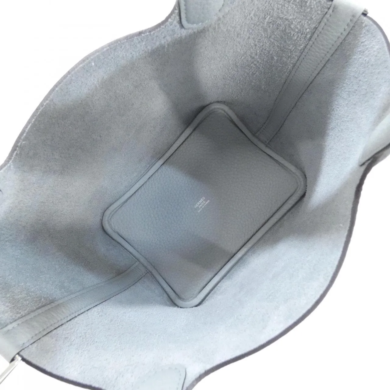 HERMES 056289CK Handbag Clemence Blue Clemence Leather - Thumbnail 5