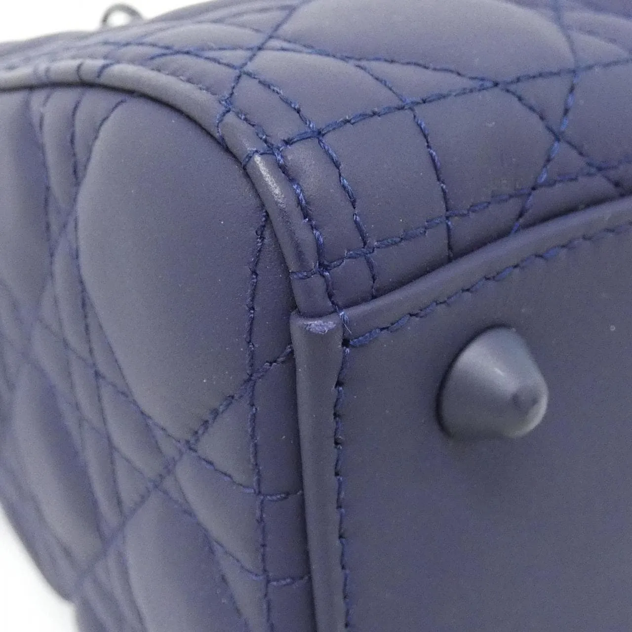 DIOR Lady Dior M0566SLOI Handbag 深藍色 中古品A - 縮圖 3