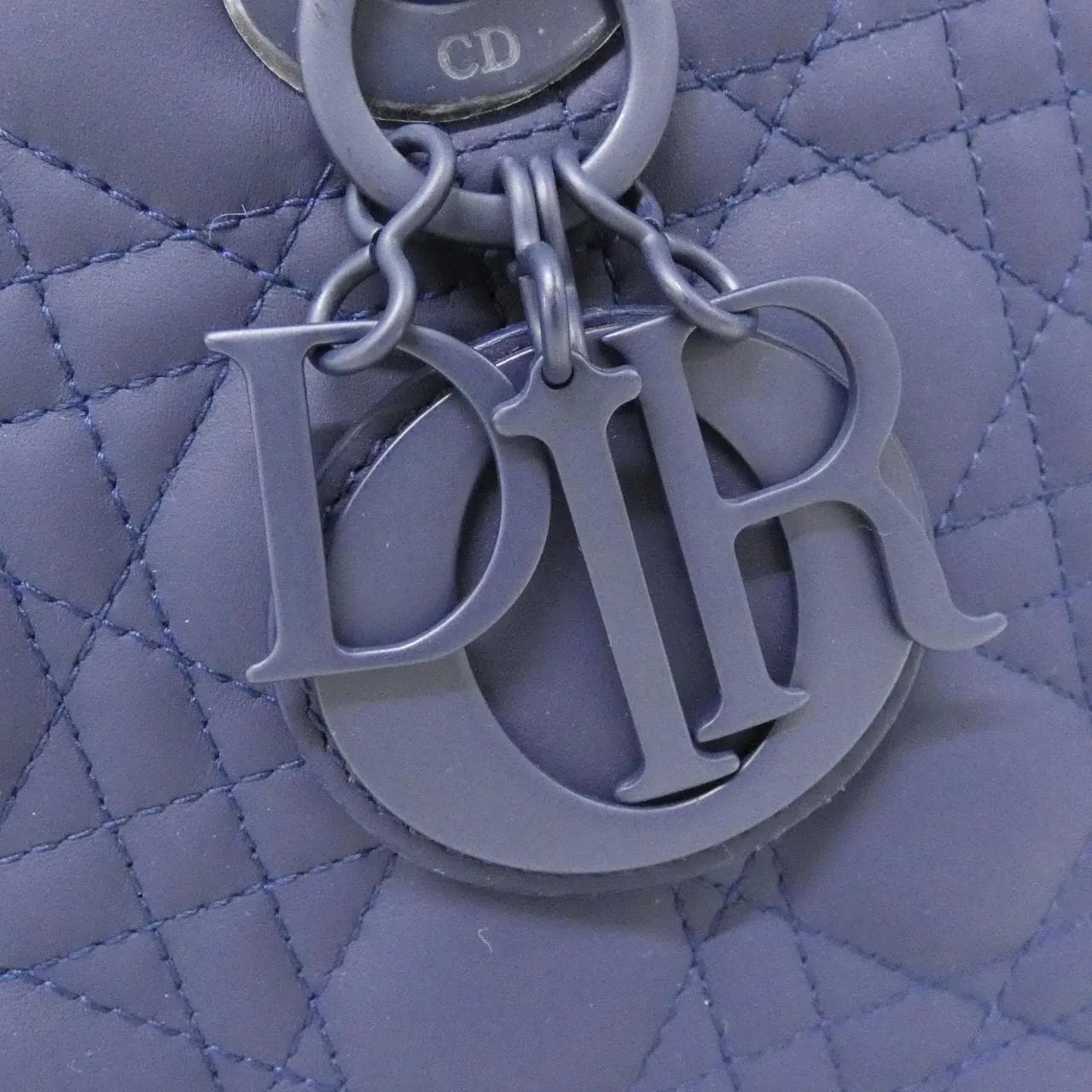 DIOR Lady Dior M0566SLOI Handbag 深藍色 中古品A - 縮圖 6