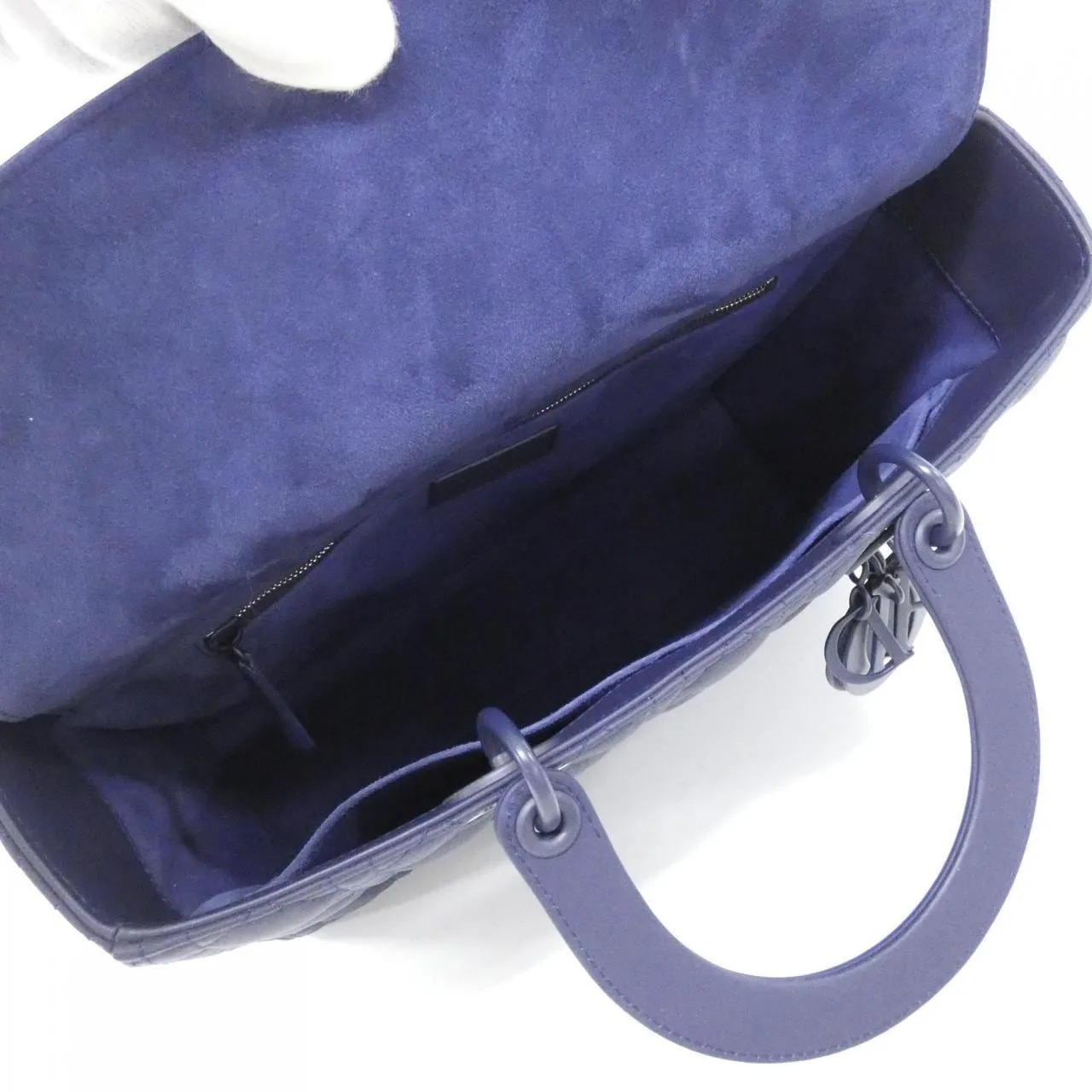 DIOR Lady Dior M0566SLOI Handbag 深藍色 中古品A - 縮圖 8