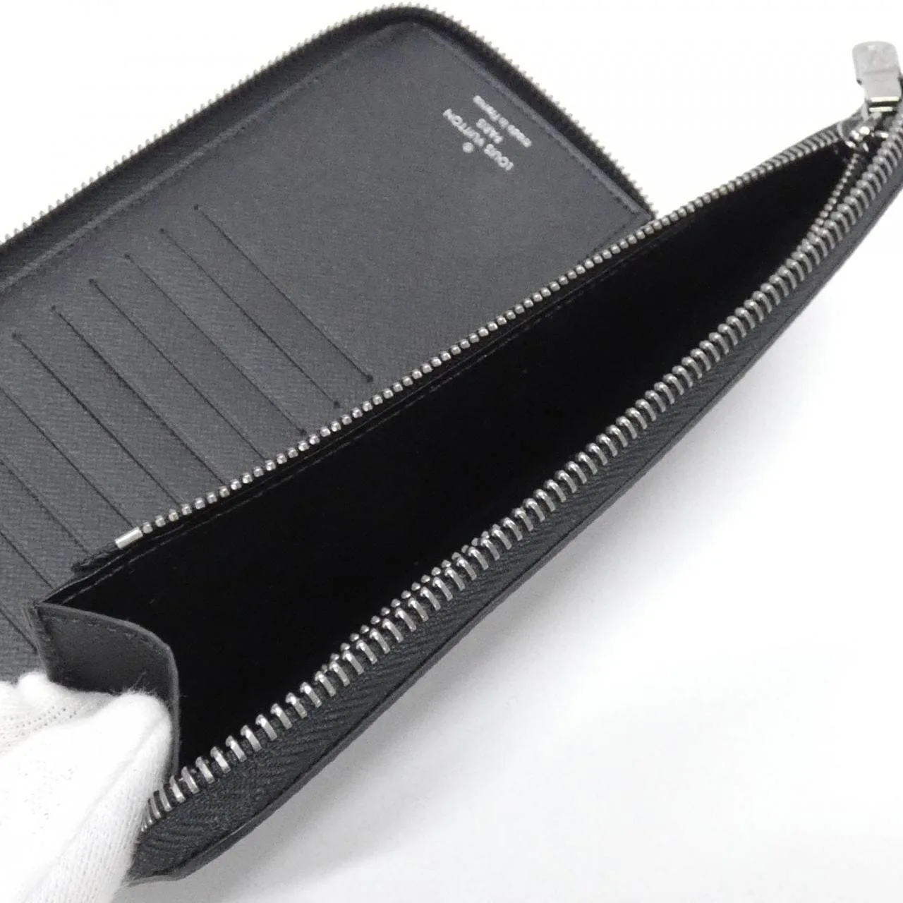 LOUIS VUITTON Eclipse M62295 Wallet Monogram 黑色 Monogram 中古品A - 縮圖 6