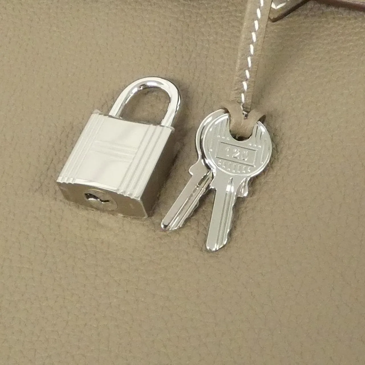 HERMES Birkin 041344CK Handbag Togo Etoupe Togo Leather Unused - Thumbnail 4