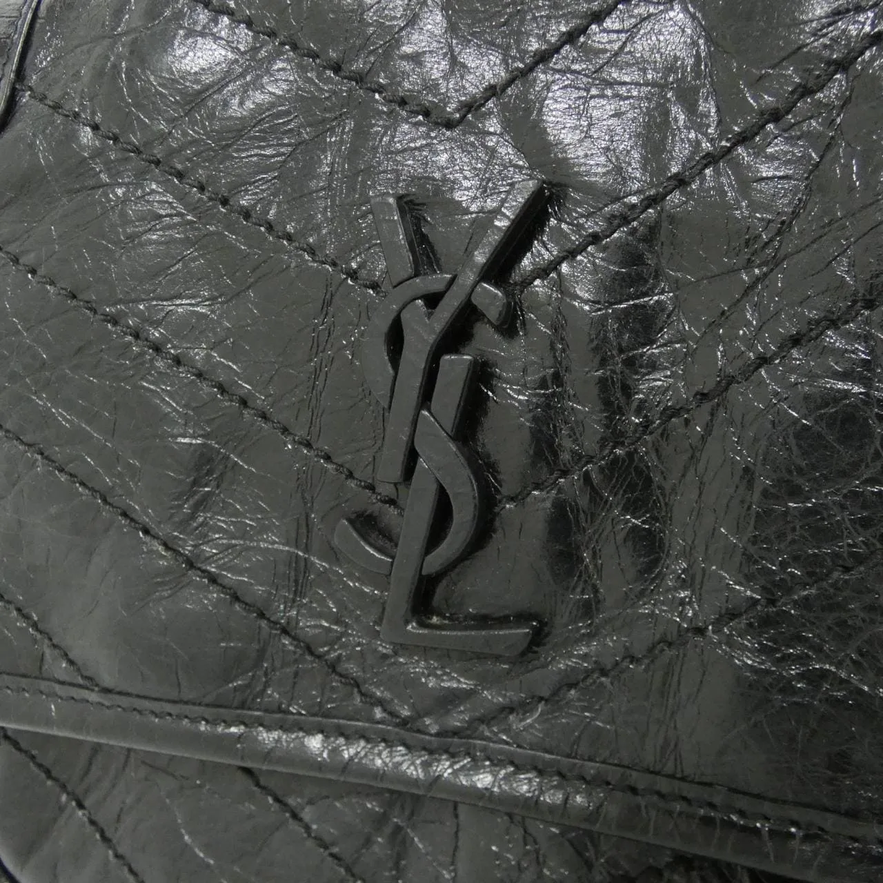 SAINT LAURENT Niki 633160 0EN04 肩背包 黑色 中古品B - 縮圖 4