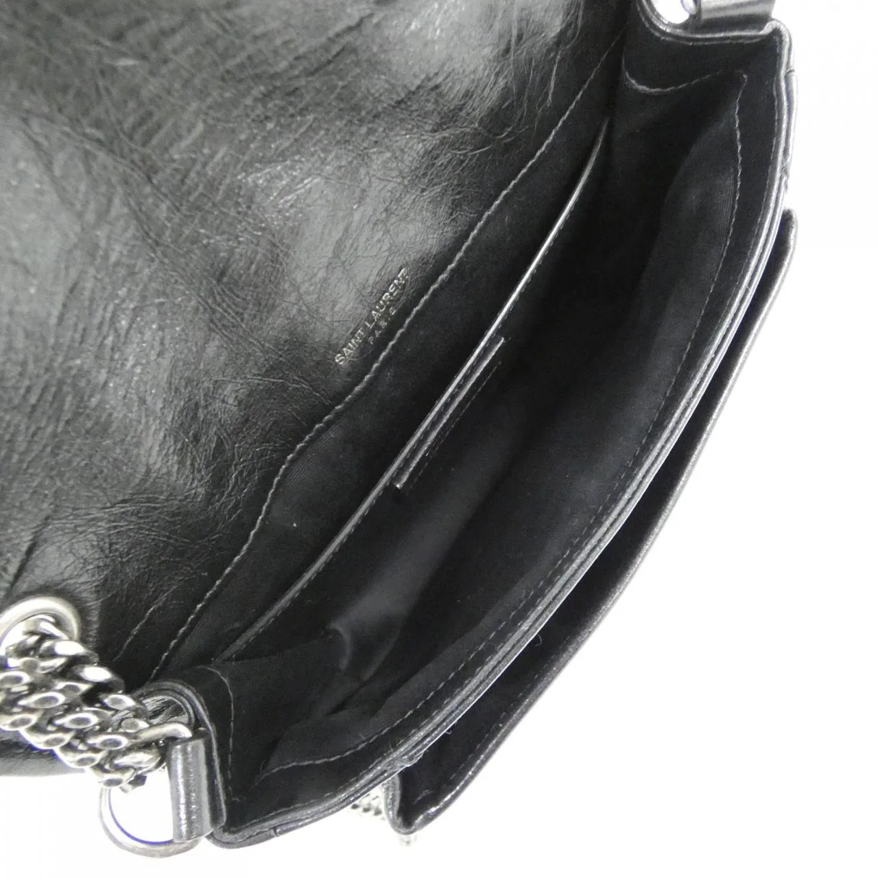 SAINT LAURENT Niki 633160 0EN04 肩背包 黑色 中古品B - 縮圖 9