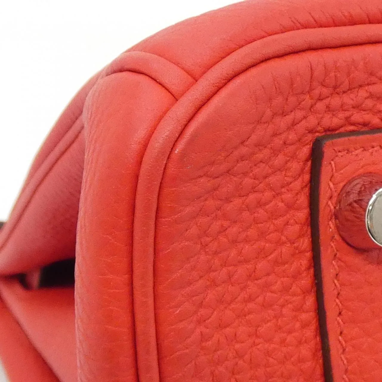 HERMES Birkin 030520CK Handbag Togo Rouge Togo Leather Rank A - Thumbnail 3