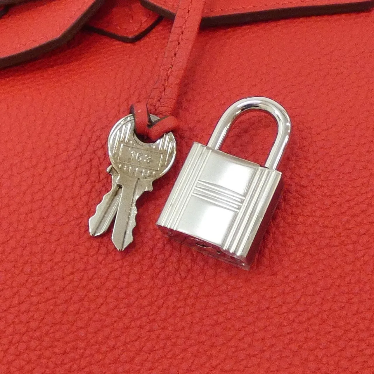 HERMES Birkin 030520CK Handbag Togo Rouge Togo Leather Rank A - Thumbnail 4