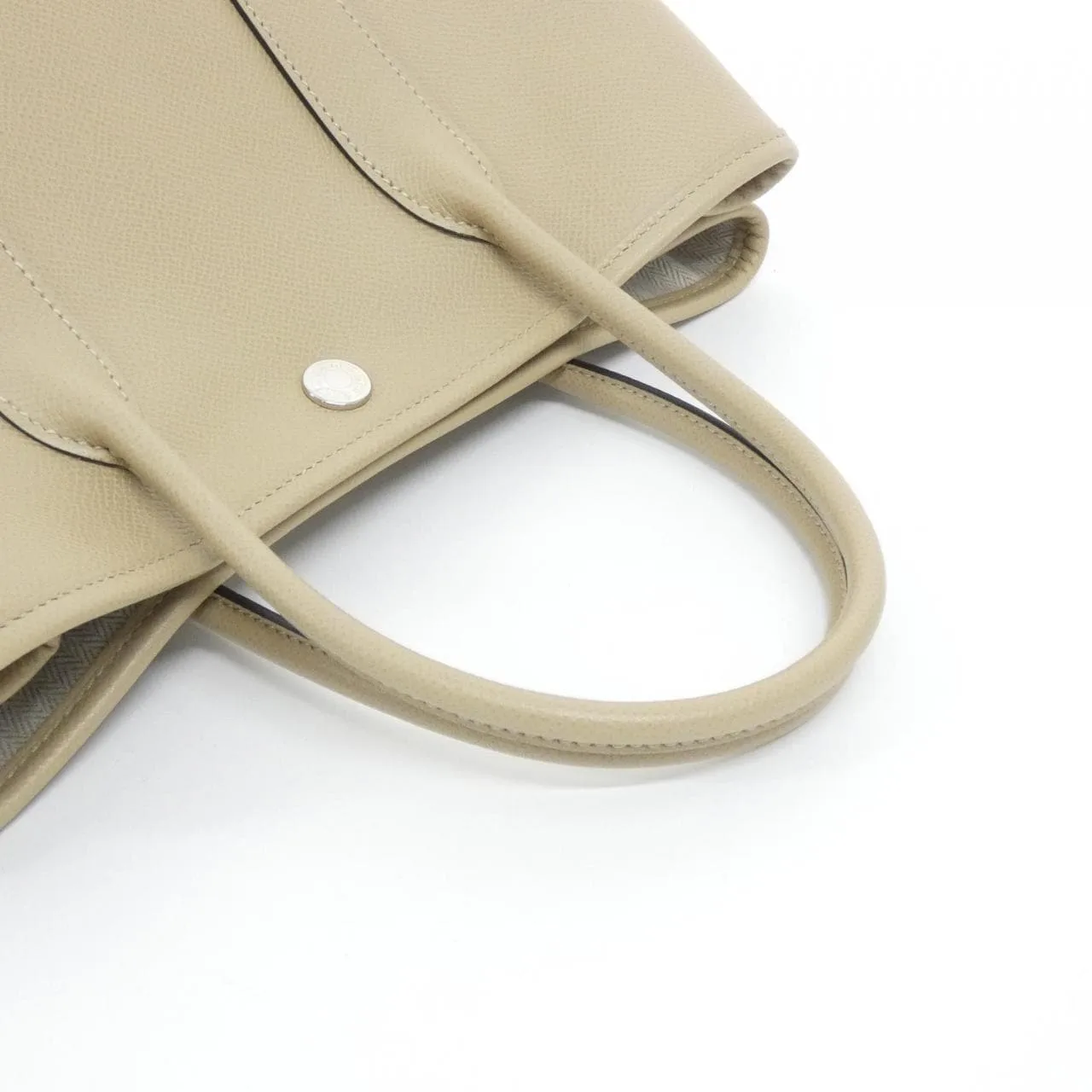 HERMES Garden Party 069574CK Tote Epsom Black Epsom Leather Rank A - Thumbnail 4