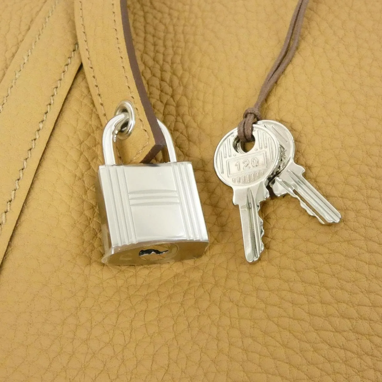 HERMES Picotin 060991CK Handbag Clemence Clemence Leather Unused - Thumbnail 3