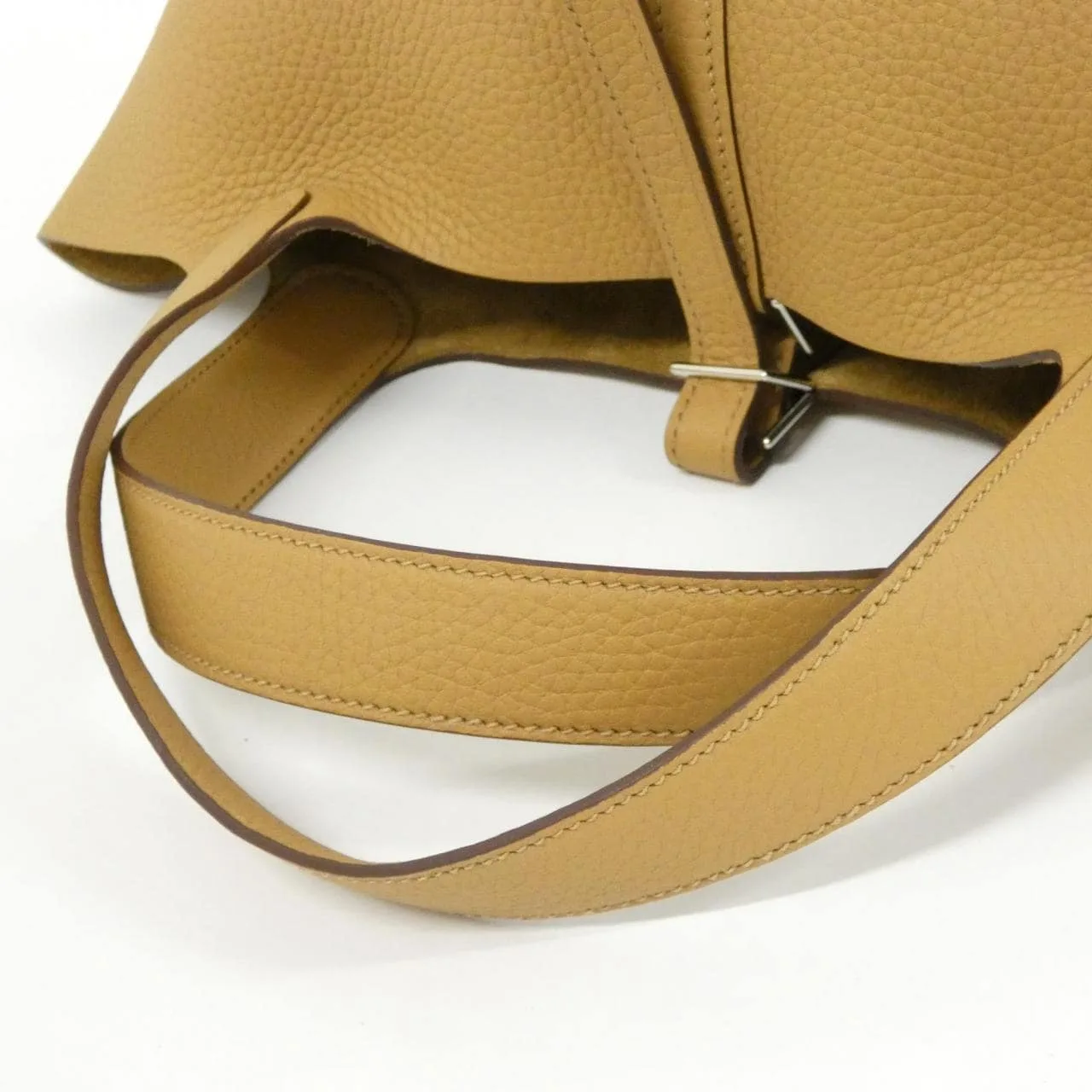 HERMES Picotin 060991CK Handbag Clemence Clemence Leather Unused - Thumbnail 4