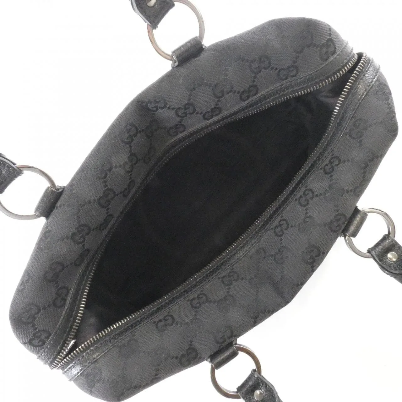 GUCCI 113009 Handbag Canvas Black Canvas Rank A - Thumbnail 5