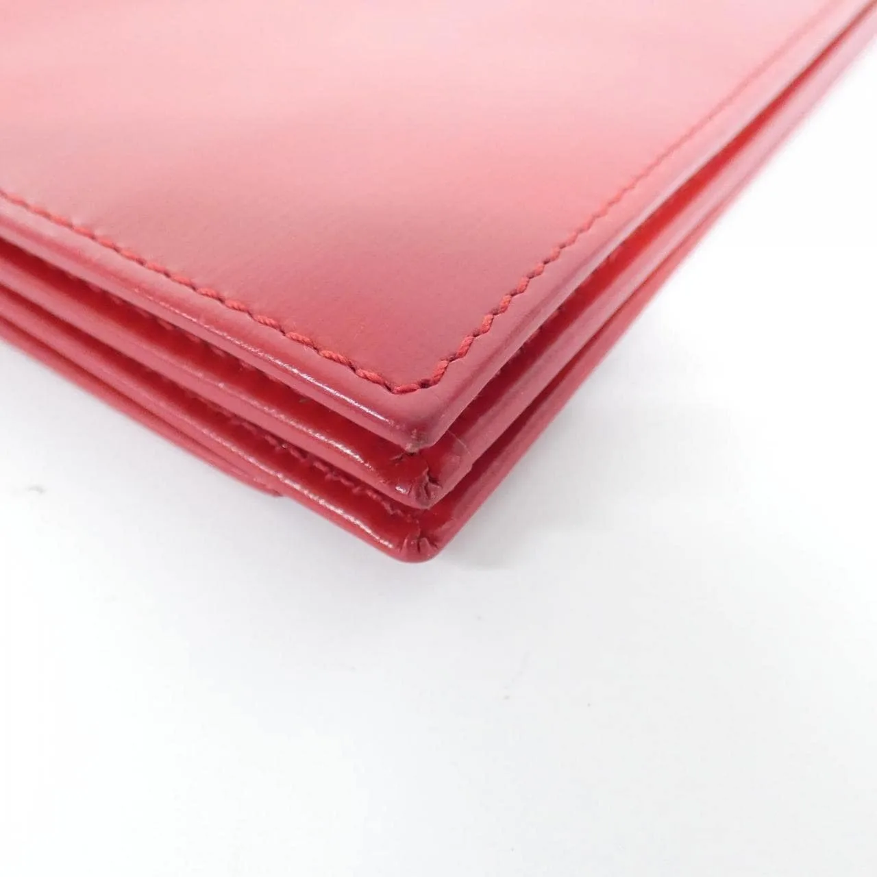 LOEWE Wallet Leather Red Leather Rank A - Thumbnail 3