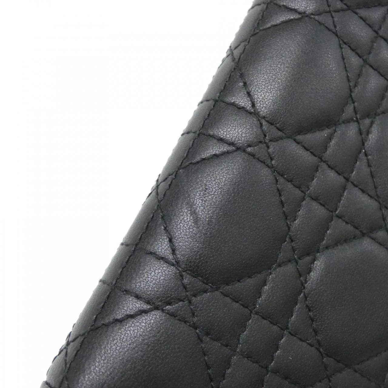 DIOR Lady Dior S0007ONMJ Wallet Lambskin 黑色 羊皮 中古品A - 縮圖 5