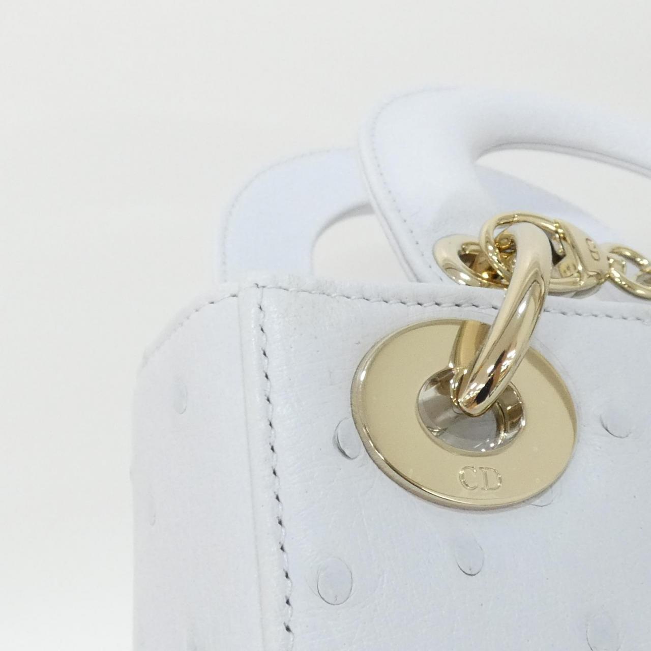 DIOR Lady Dior Bag Ostrich Blue Ostrich - Thumbnail 4