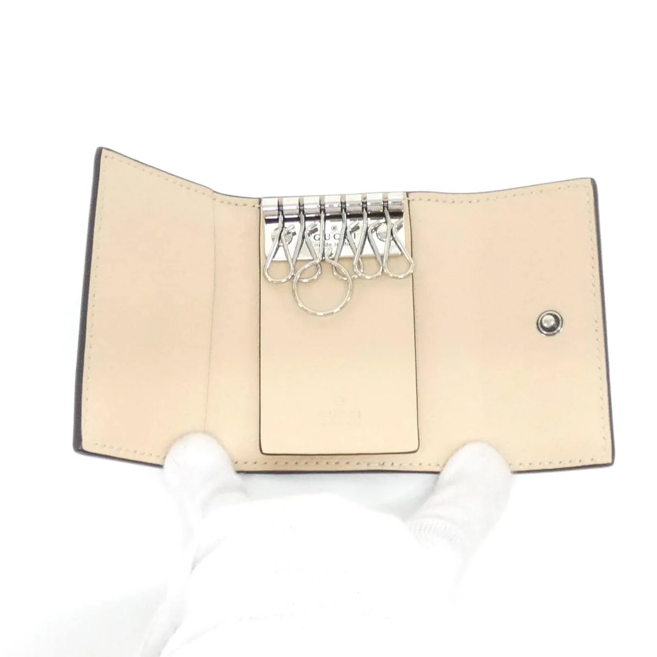 GUCCI 795649 AADQE Key Case Canvas Black Canvas Rank A - Thumbnail 4