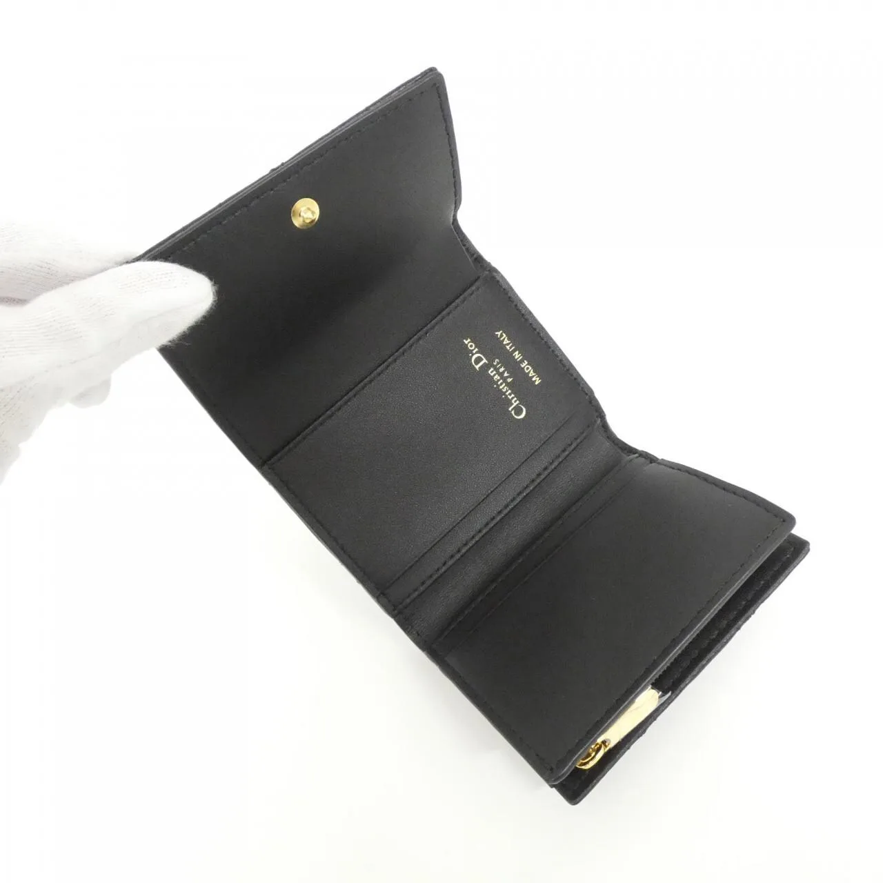 DIOR S5209UWHC Wallet Black Rank A - Thumbnail 4