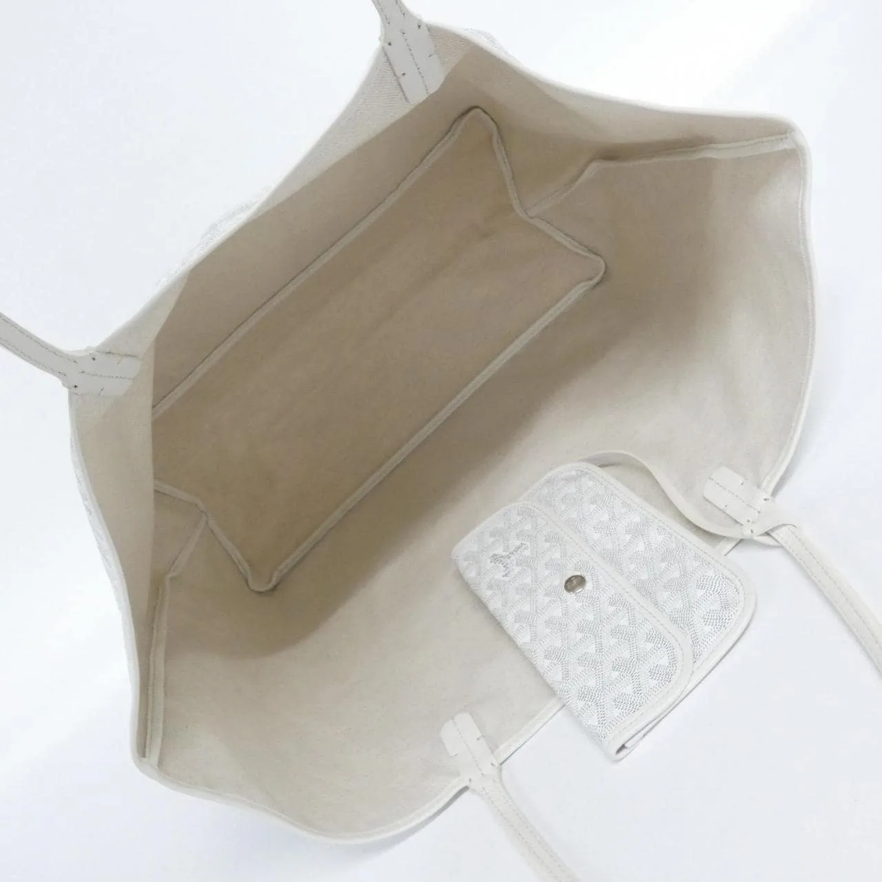 GOYARD Saint Louis AMA LOUIS GM Tote Canvas 白色 帆布 中古品A - 縮圖 5