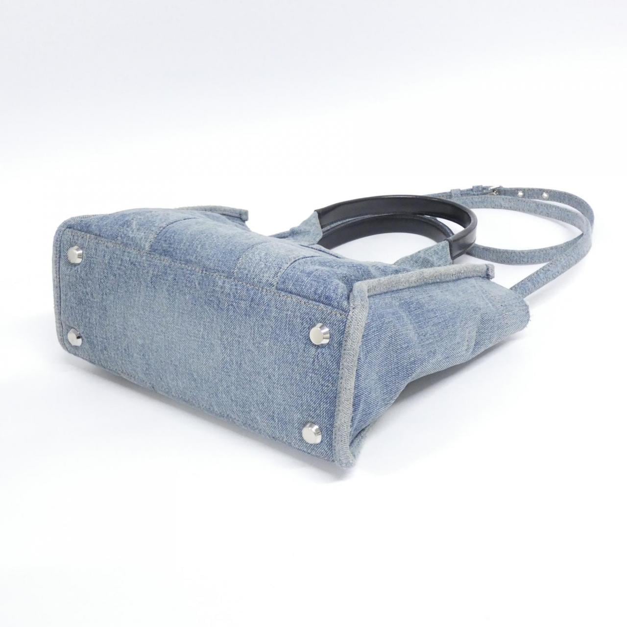 BALENCIAGA 671402 2109Y Bag Denim Blue Denim - Thumbnail 3