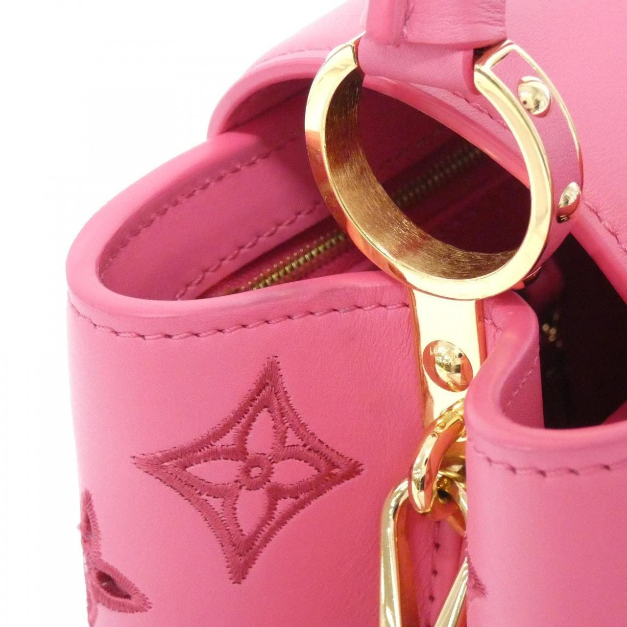 LOUIS VUITTON Capucines Handbag Pink Rank A - Thumbnail 4