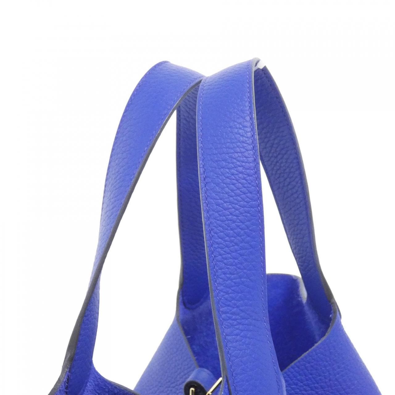 HERMES HERMÈS Picotin 060991CC Bag Clemence Blue Clemence Leather - Thumbnail 7