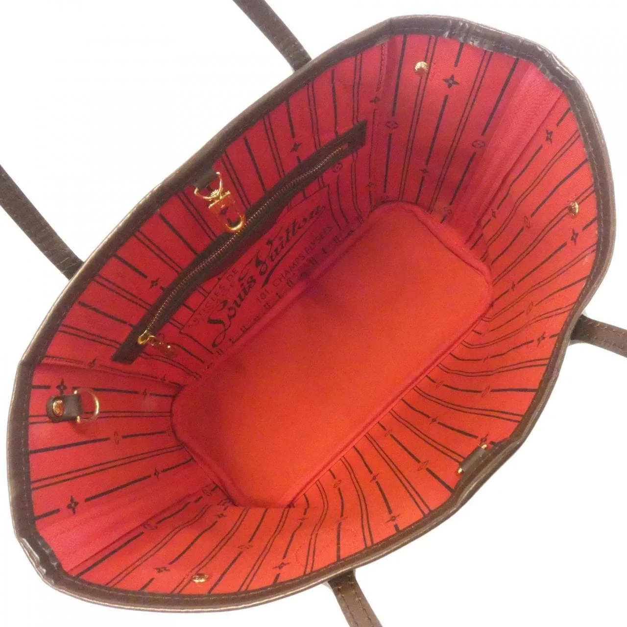 LOUIS VUITTON Neverfull N51109 Tote Damier 黑色 Damier 中古品A - 縮圖 9