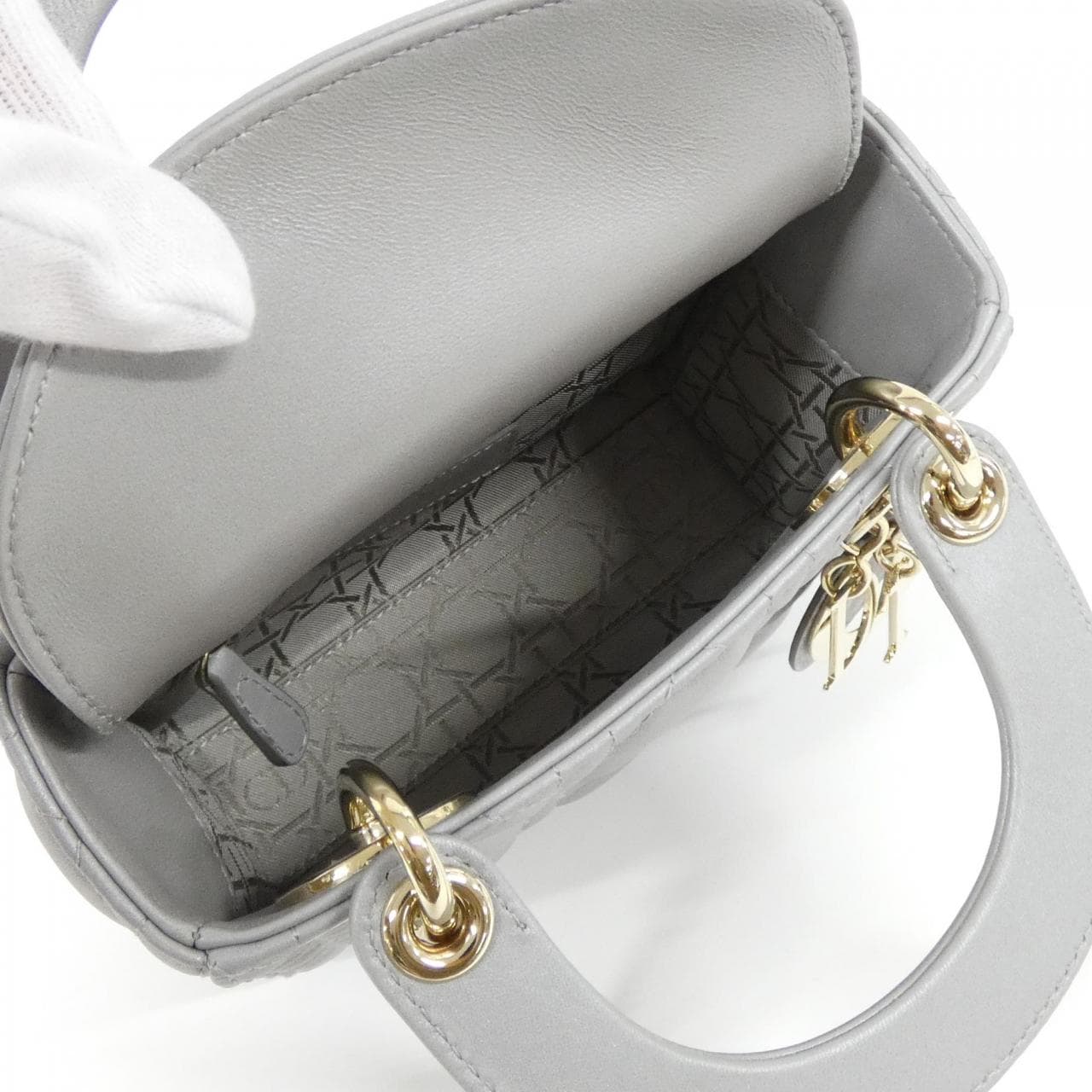 DIOR Lady Dior M0505OADU Bag Lambskin Black Lambskin - Thumbnail 7