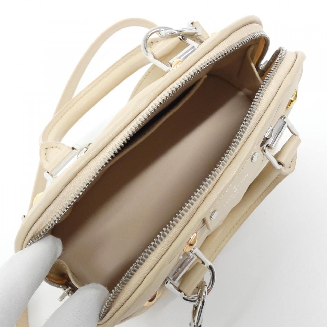 LOUIS VUITTON Alma M24153 Bag Lambskin Beige Lambskin Rank A - Thumbnail 9