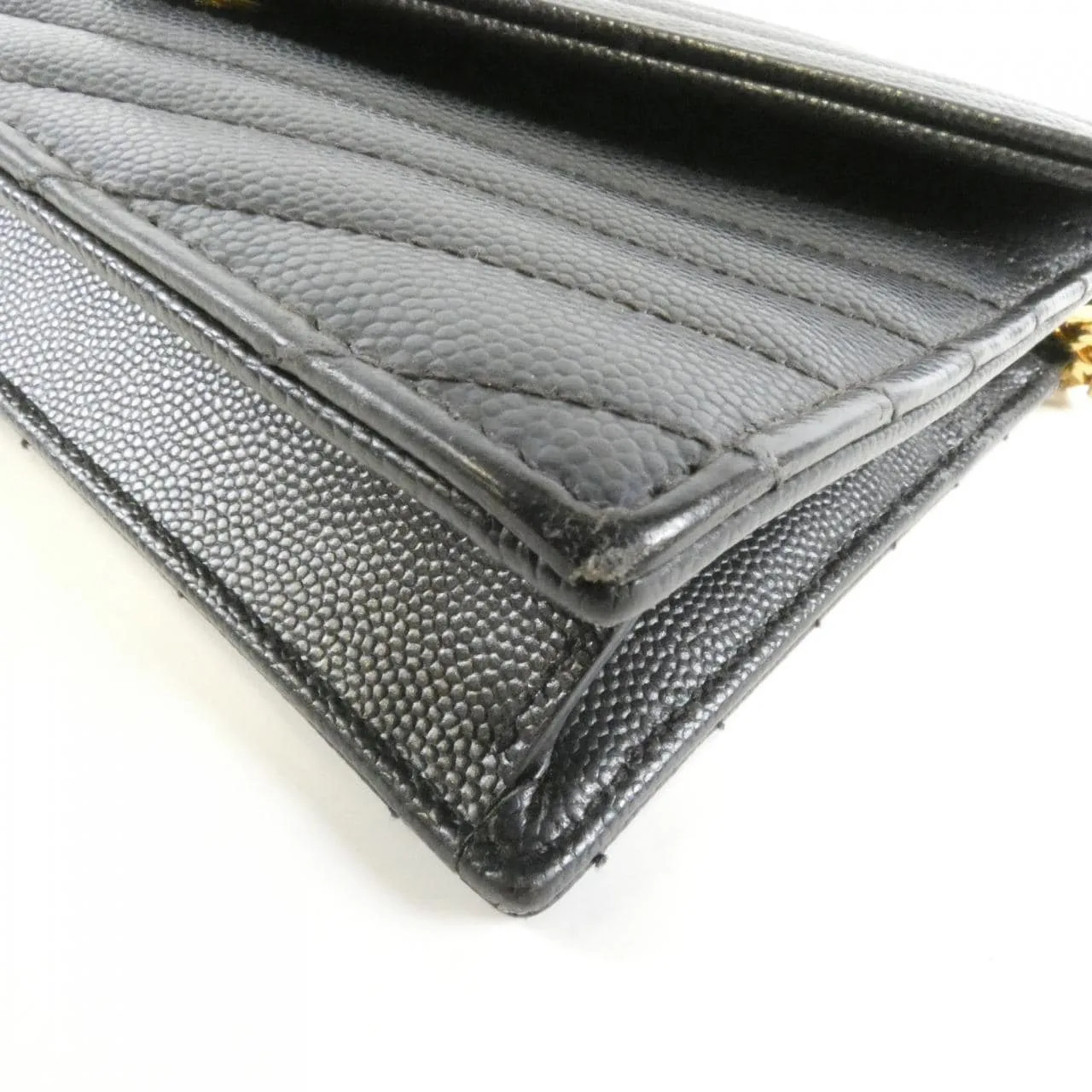 SAINT LAURENT 393953 BOW01 Wallet 黑色 中古品A - 縮圖 4