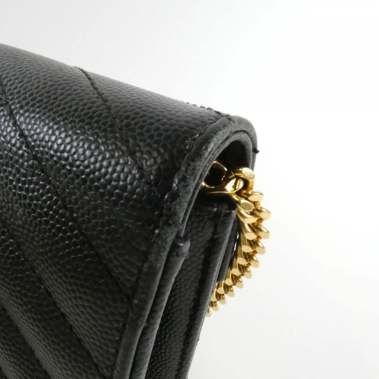 SAINT LAURENT 393953 BOW01 Wallet 黑色 中古品A - 縮圖 5