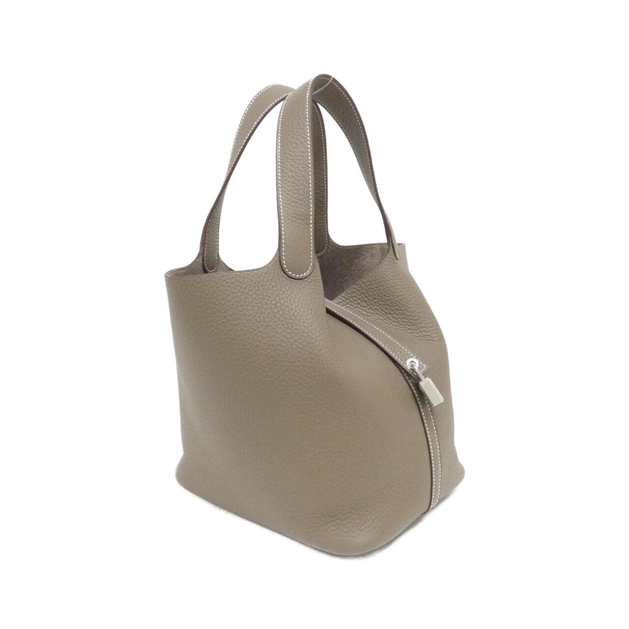 HERMES HERMÈS Picotin 060991CK Bag Clemence Etoupe