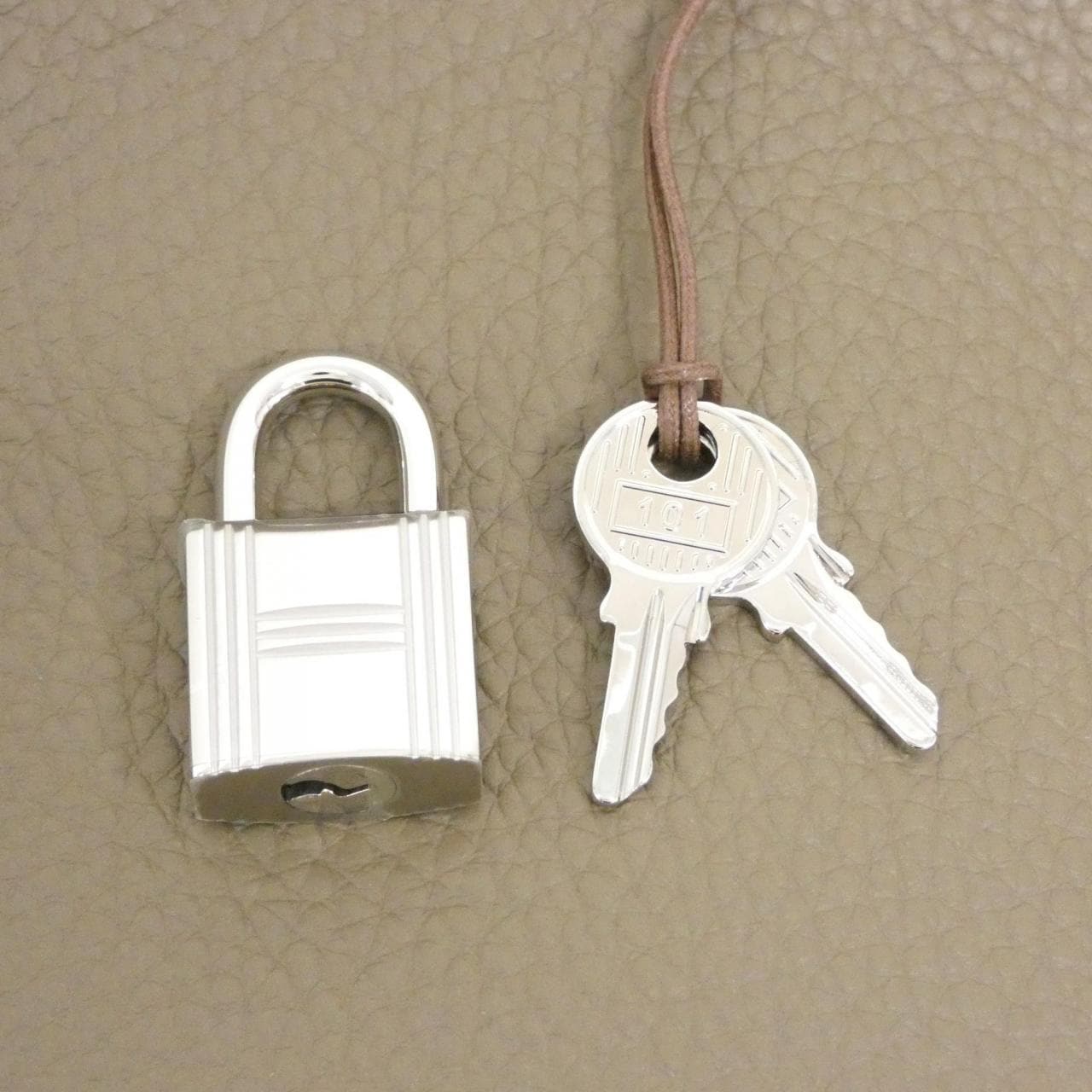 HERMES HERMÈS Picotin 060991CK Bag Clemence Etoupe Clemence Leather - Thumbnail 3