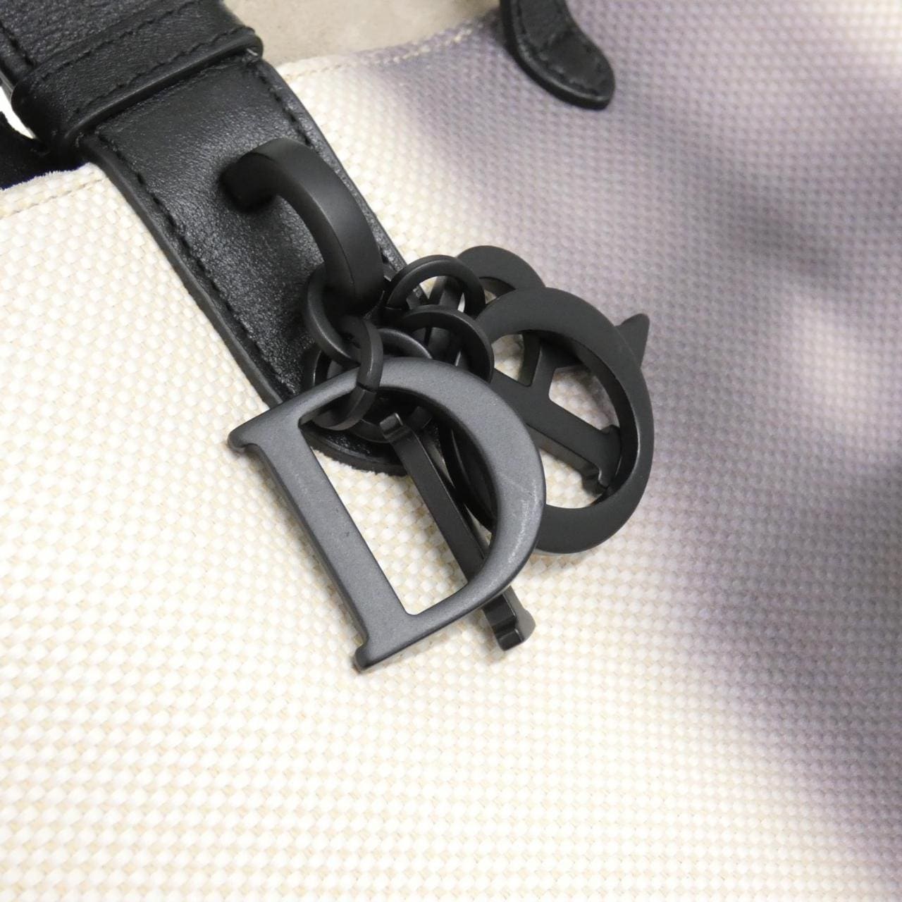 DIOR M2820SZBF Bag Canvas 黑色 帆布 中古品A - 縮圖 5