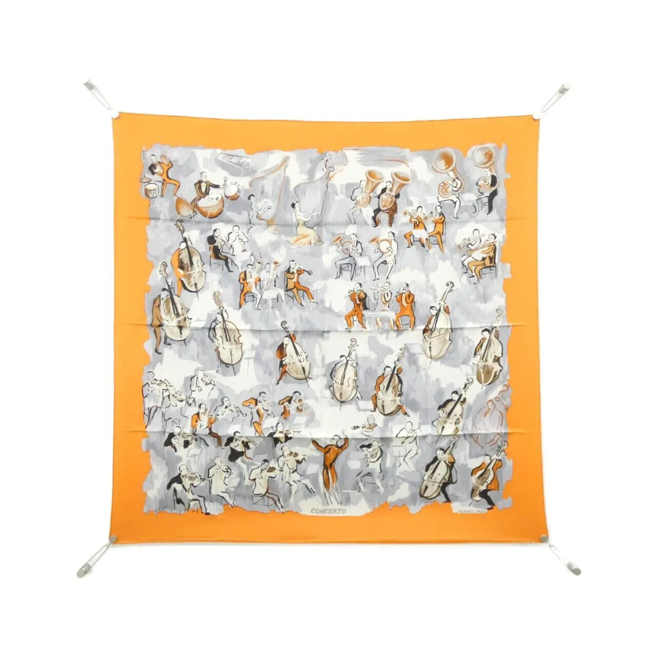 HERMES Scarf Orange