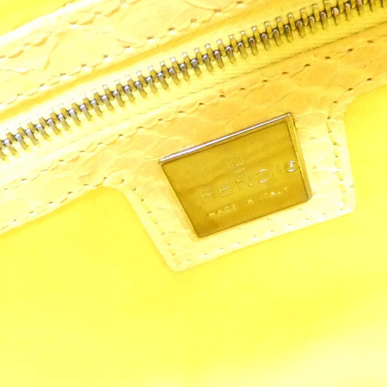 FENDI Baguette 26424 Shoulder Bag Nylon Yellow Nylon - Thumbnail 10